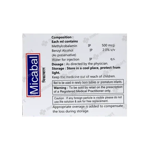 micabal 500mcg injection 1 ml